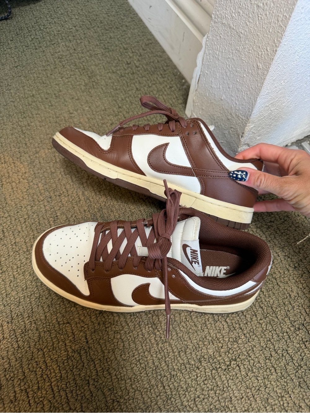 Nike Low-Top Sneakers in Brown and White